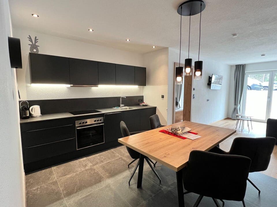 Apartment | Private kitchen | Stovetop, dishwasher, coffee/tea maker