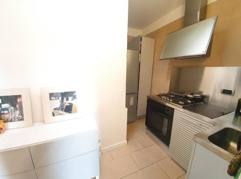 Apartment | Private kitchen | Full-size fridge, microwave, oven, stovetop