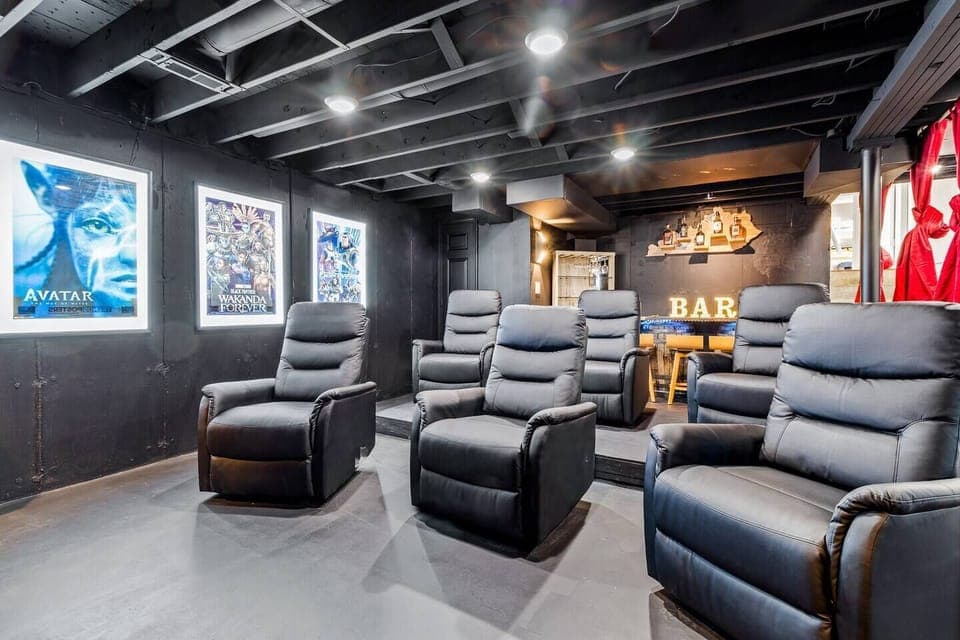 After spending a day outside, relax in this exclusive private theater just for you and your family/ friends to enjoy movies while sipping on some drinks and munching popcorns 