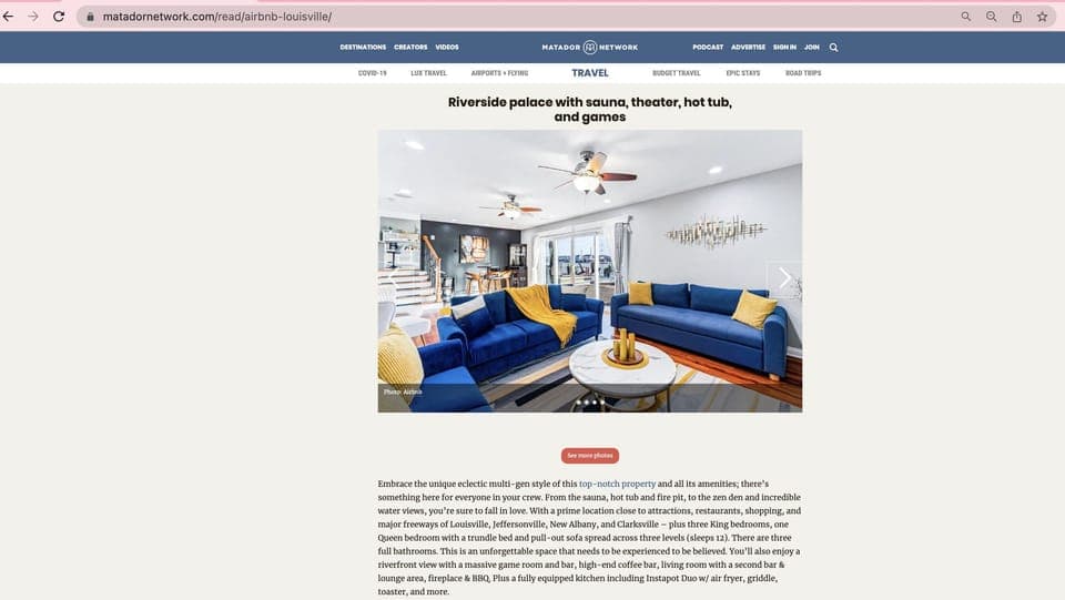 Another call out in the newspaper for this luxe space!