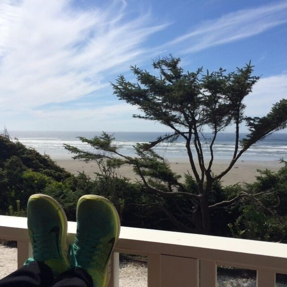 View from front porch of main home