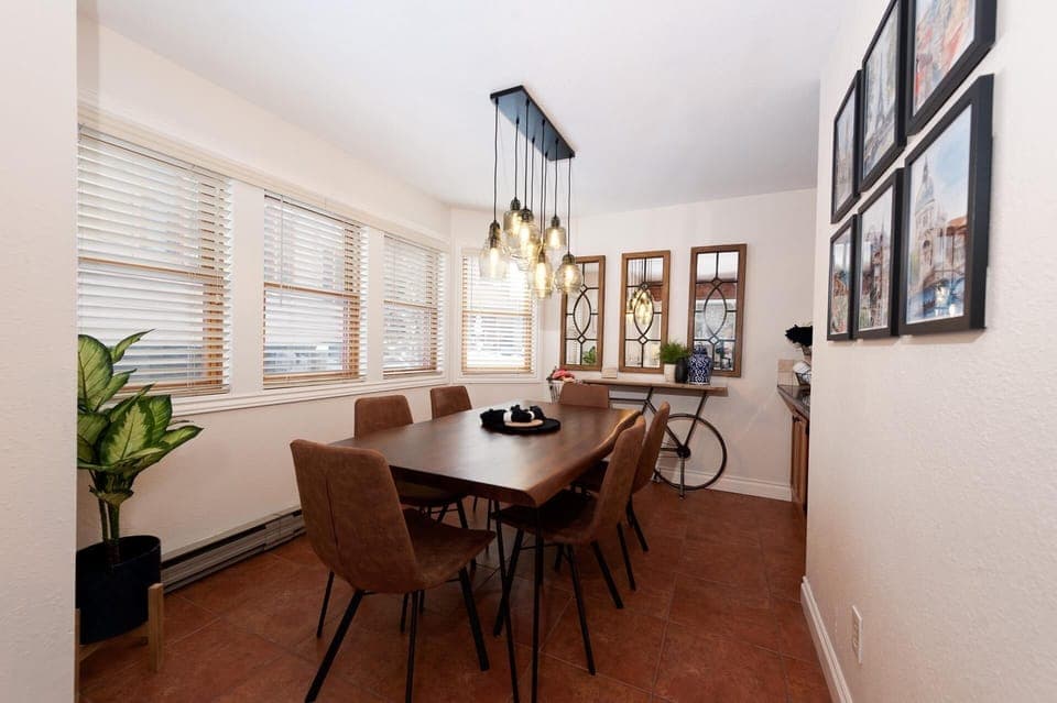 Dining Room Area with Many Windows
