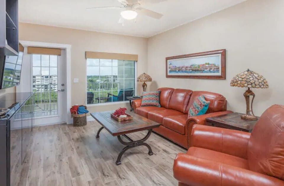 Living Room with Beautiful Water View