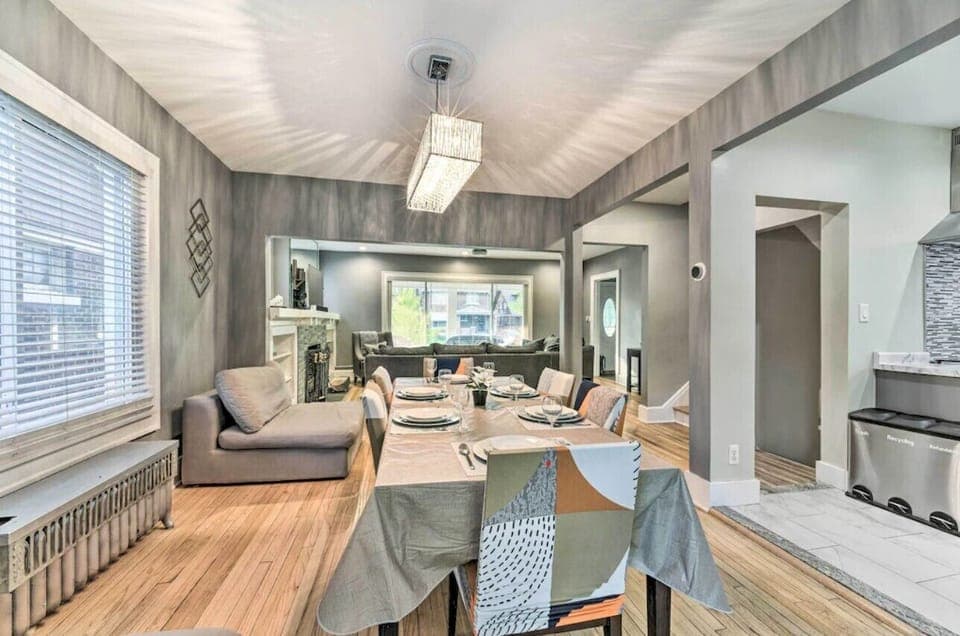 Open living and dining area with seamless flow