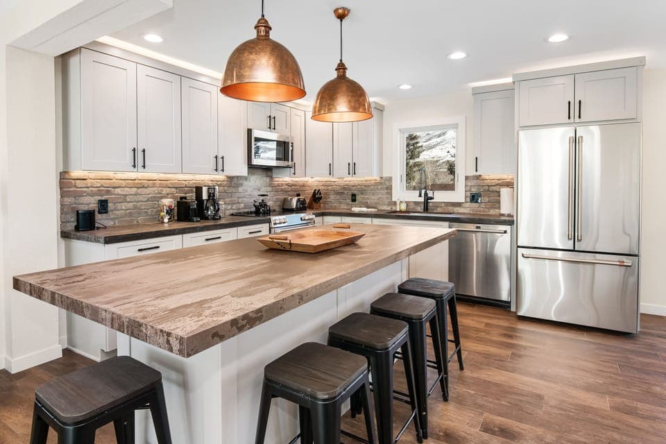 Fully Stocked Kitchen - Remodeled with High-End Appliances and Stunning Counters and Light Fixtures (1st Floor)