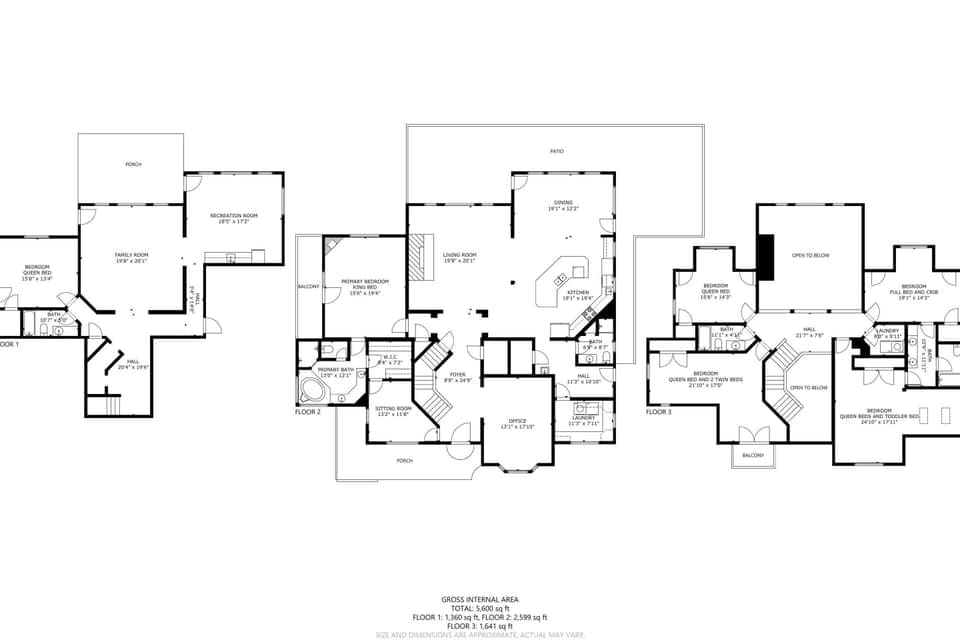 A detailed floor plan of this rental.