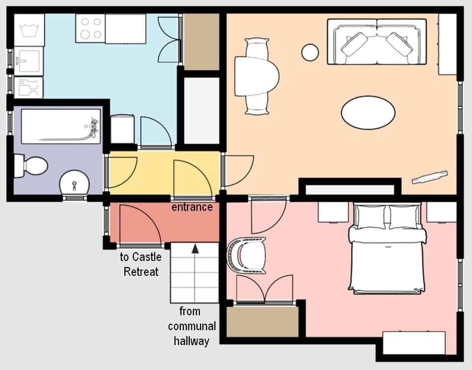Floor plan of the apartment