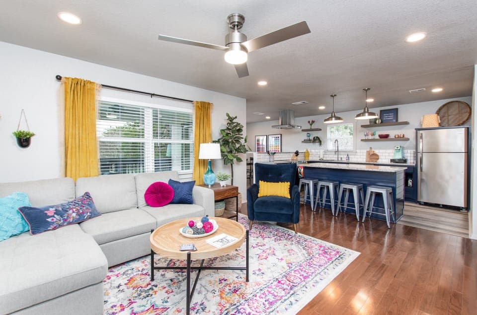 Living room with pull-out couch