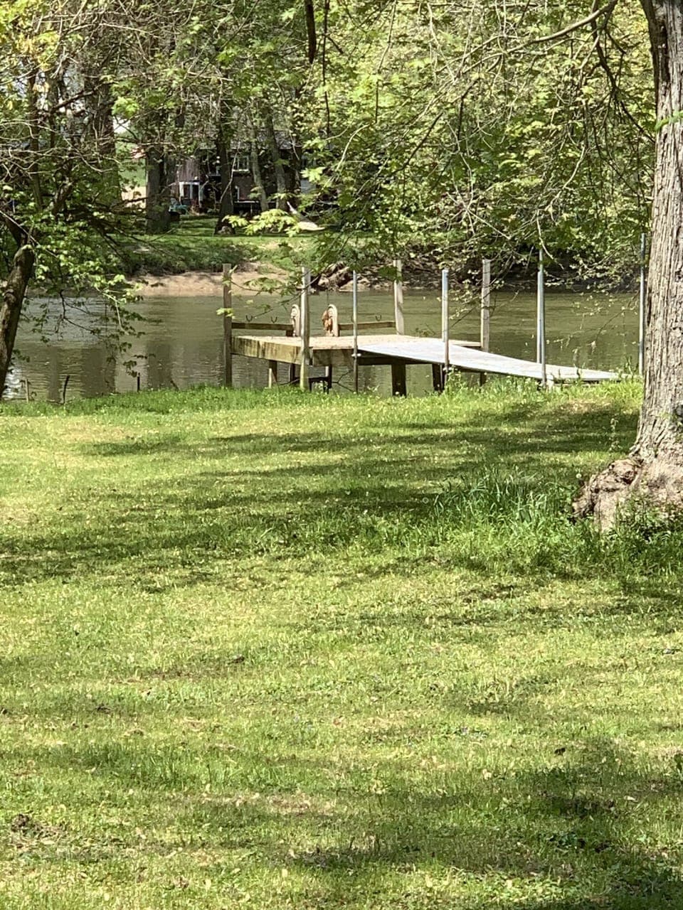 The property backs up to Walhonding River with a private dock.