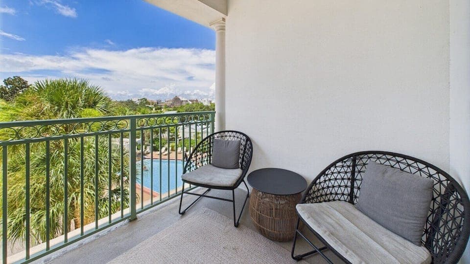 Ample seating on balcony