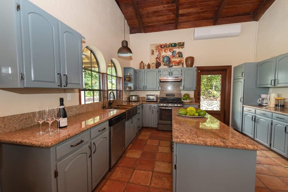 Kitchen where our chef will prepare your meals