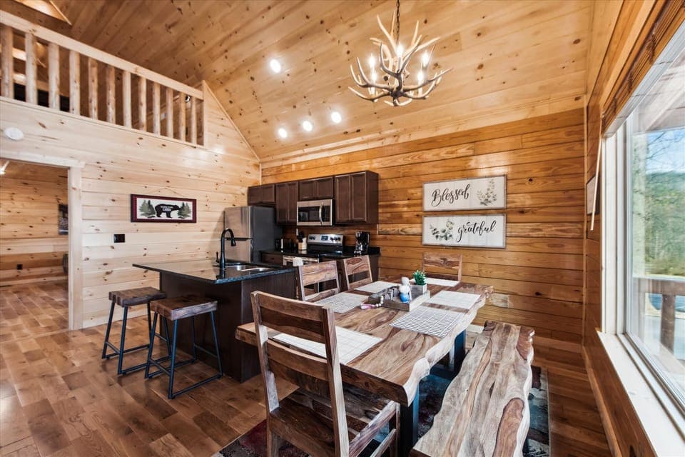 Lovely kitchen and dining spread