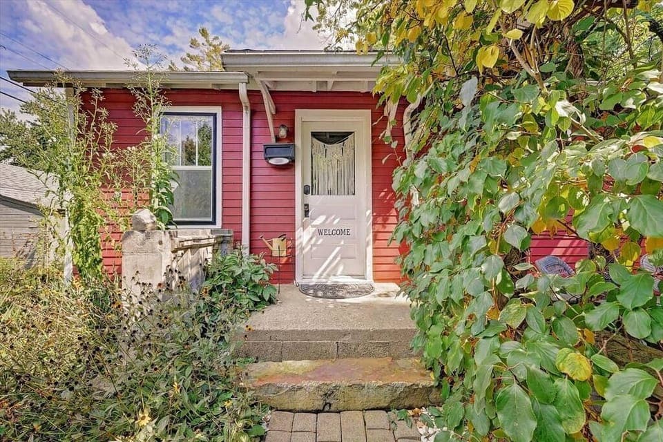 Charming front entrance—your cozy home away from home
