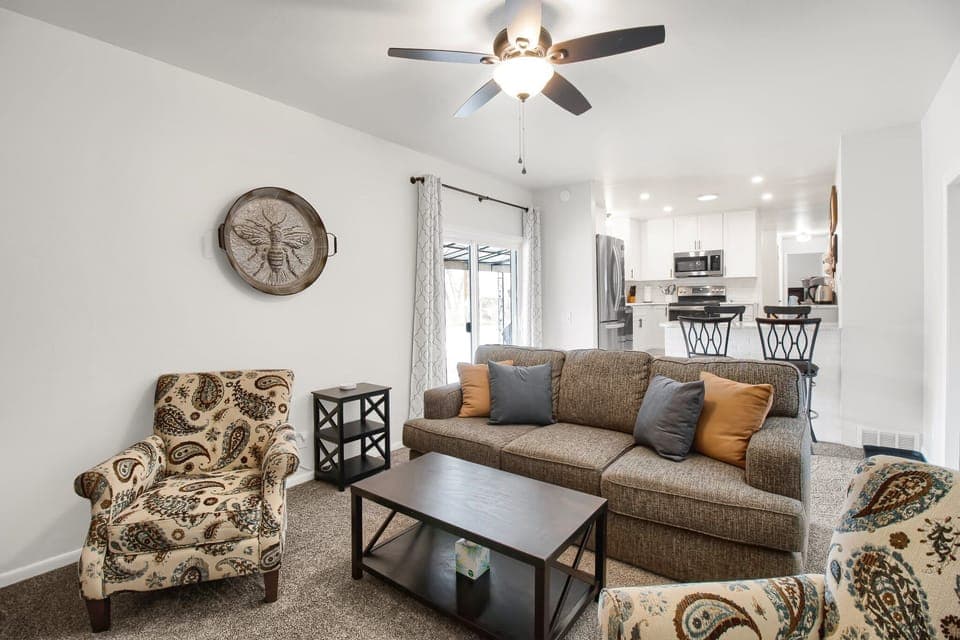 Fireplace area