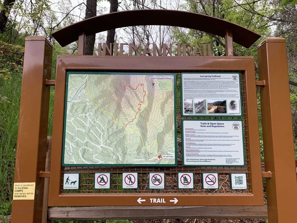 Intemann Trailhead up behind home, a few hundred feet to the west.