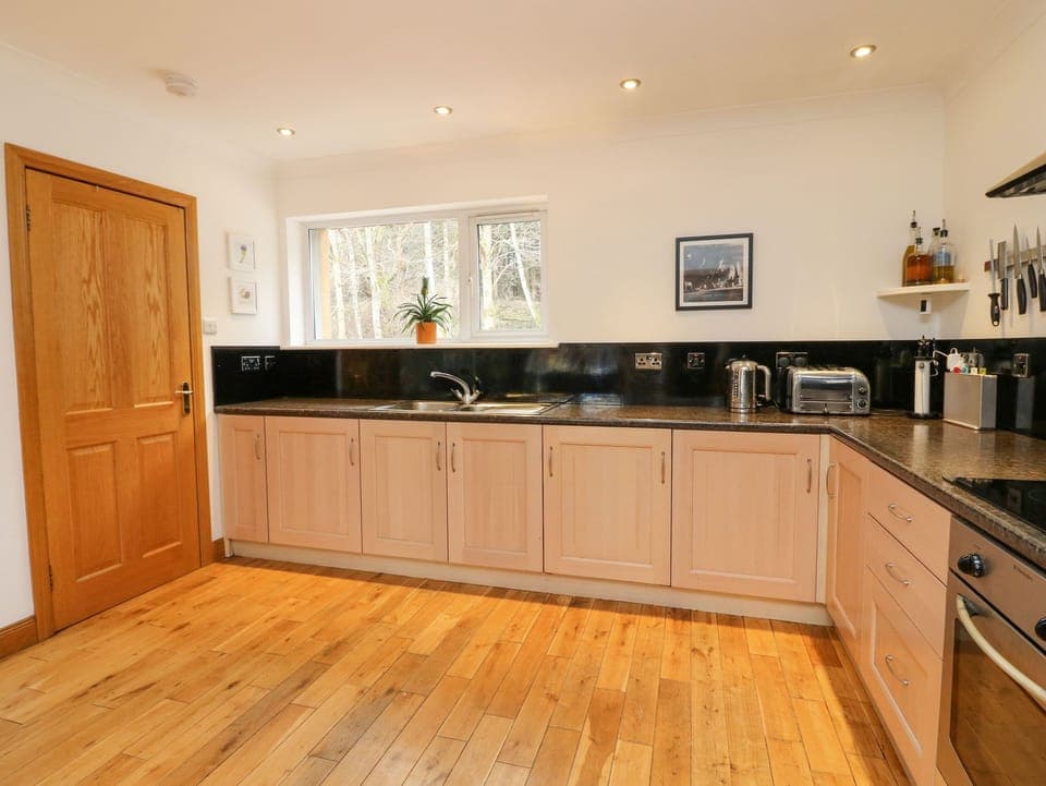 Fridge, dishwasher, electric kettle, toaster