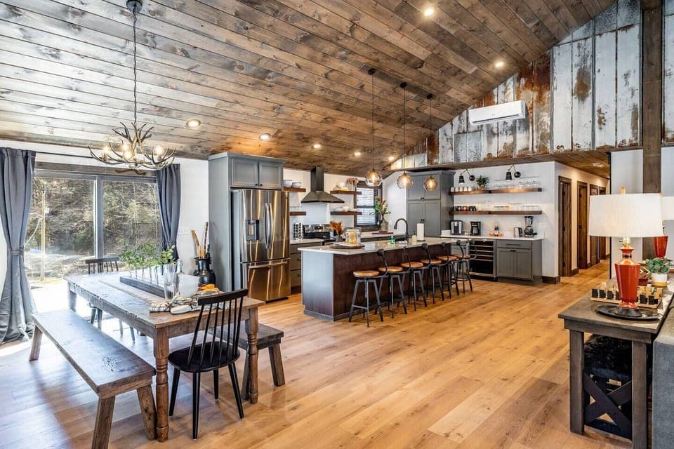 Great Room dining and Kitchen