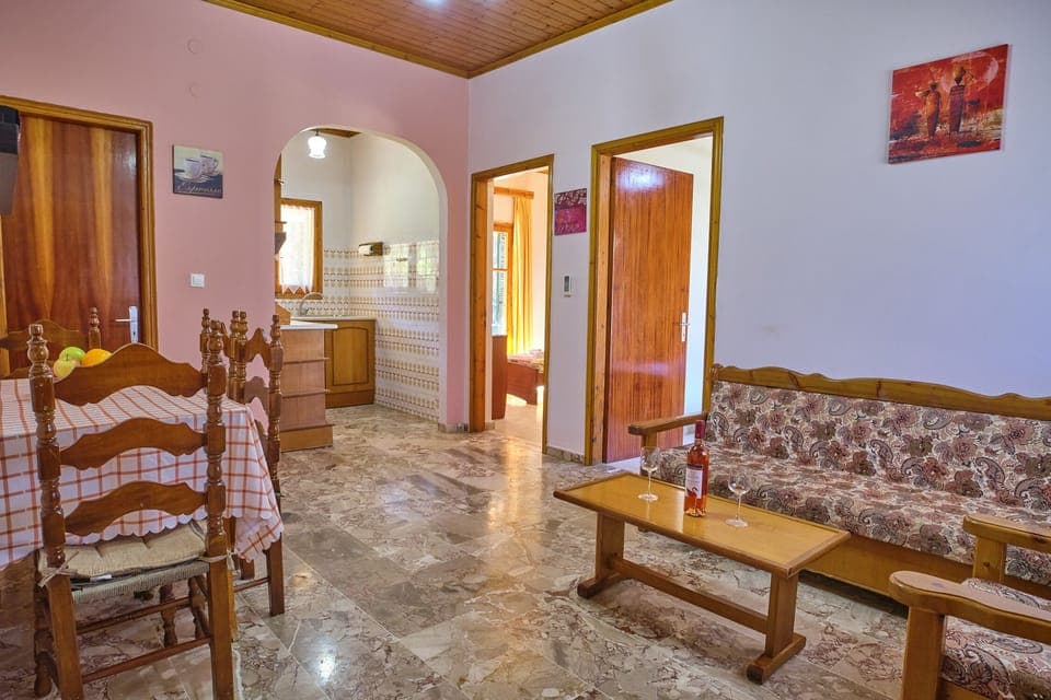 Theodora Apartment 2 Agios Stefanos Corfu Living Room and Dining Area 