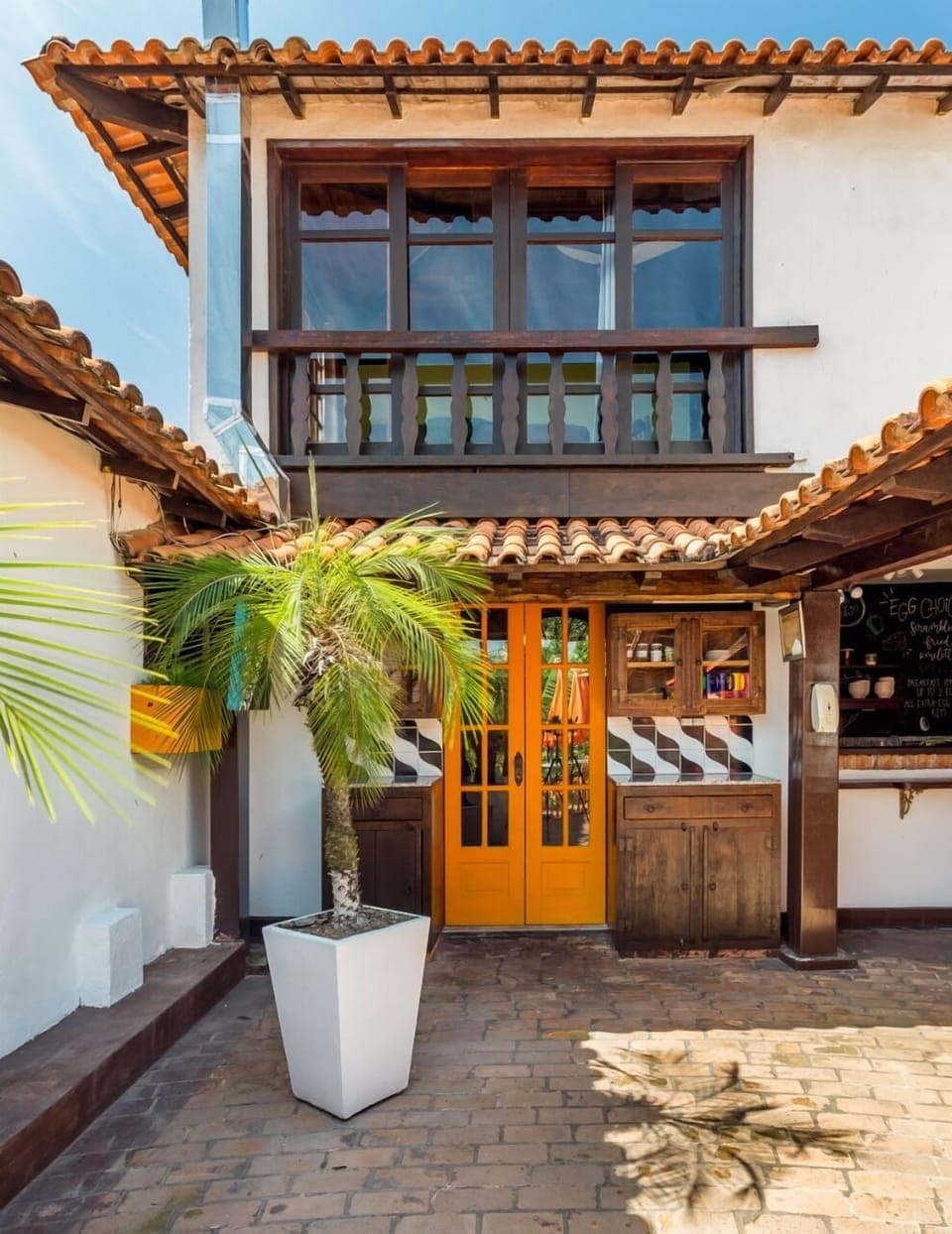 Outdoor banquet area