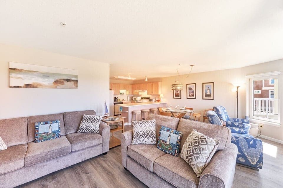 The open floor plan makes it so no one is left out of the fun!