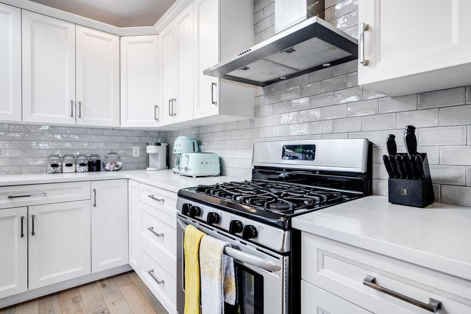Cook comfortably in a spacious, modern kitchen.