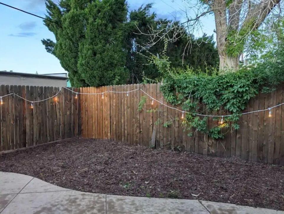 Private backyard.  