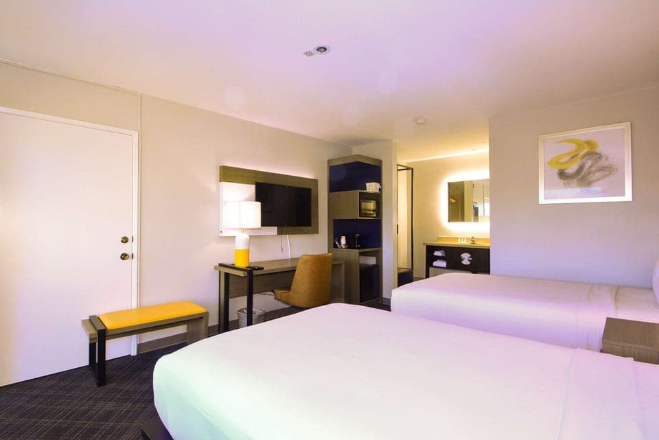 Standard Room, 2 Double Beds, Non Smoking | Pillowtop beds, in-room safe, desk, laptop workspace