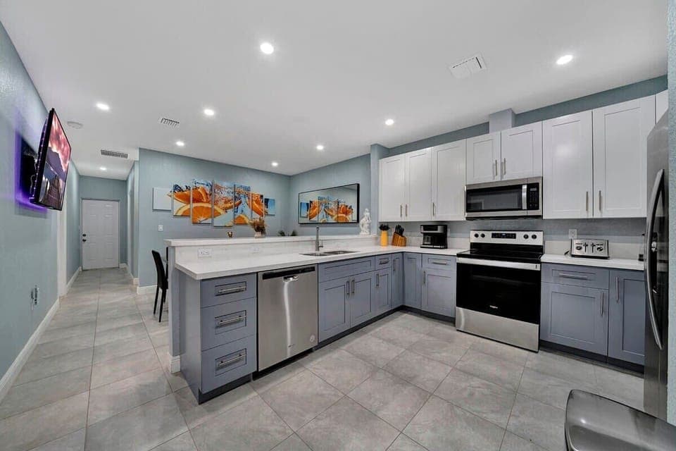 Open space kitchen area