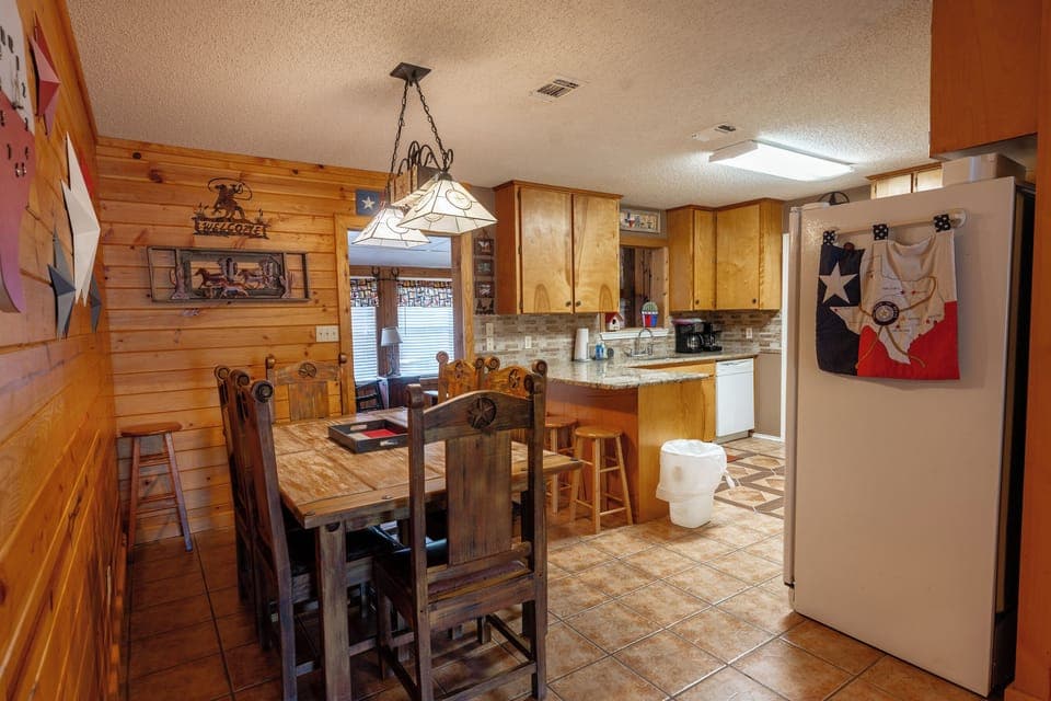 Dining + kitchen view