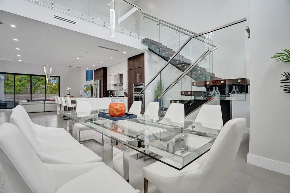 This is the view when entering the home. Its a very popular wide open floor plan.