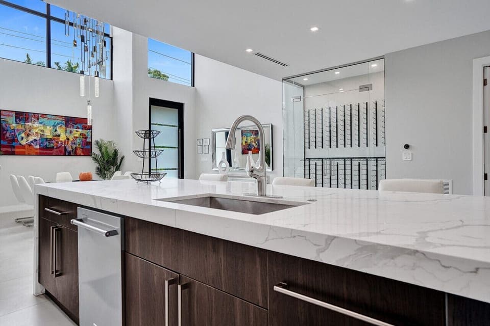 Another view of the gourmet kitchen