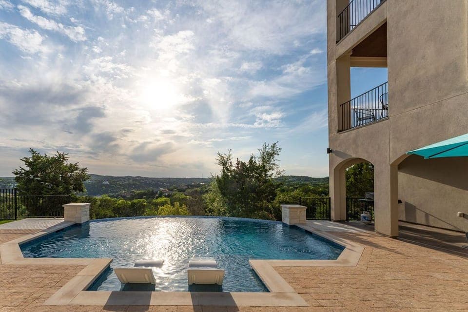 Pool (Aerial View) Walker Luxury Vacation Rentals