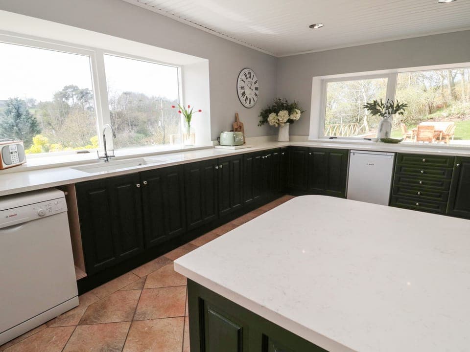 Fridge, dishwasher, cookware/dishes/utensils