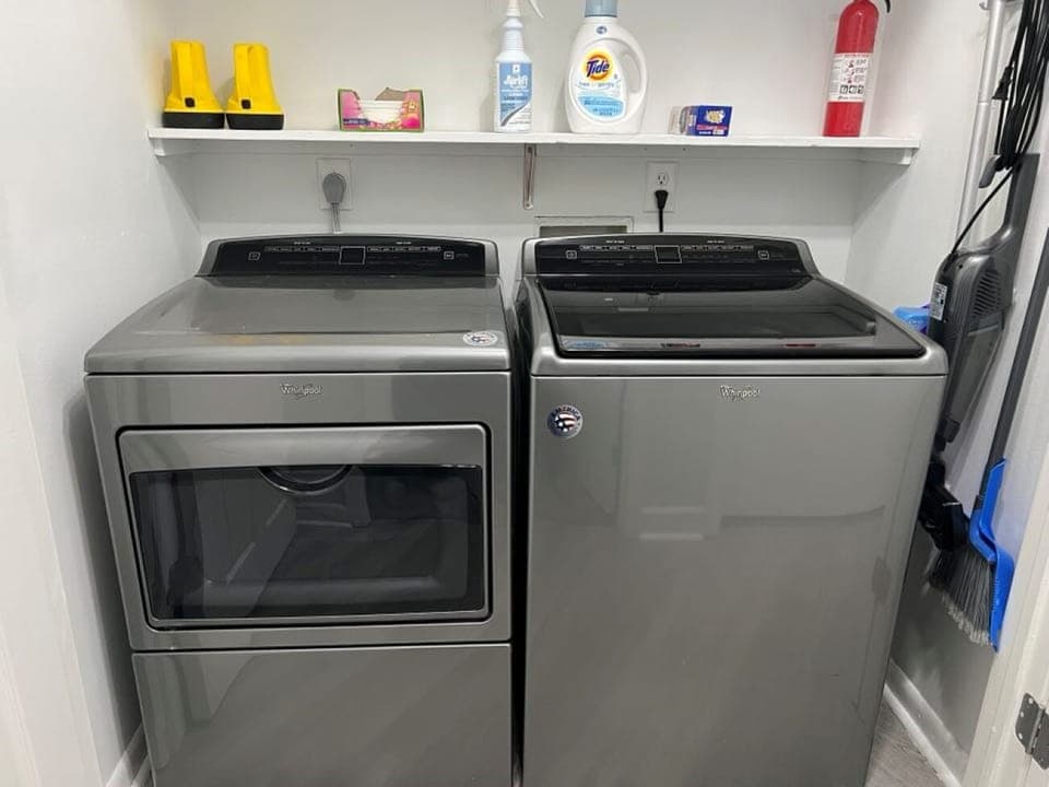 Laundry Room.  Full Size Washer and Dryer
