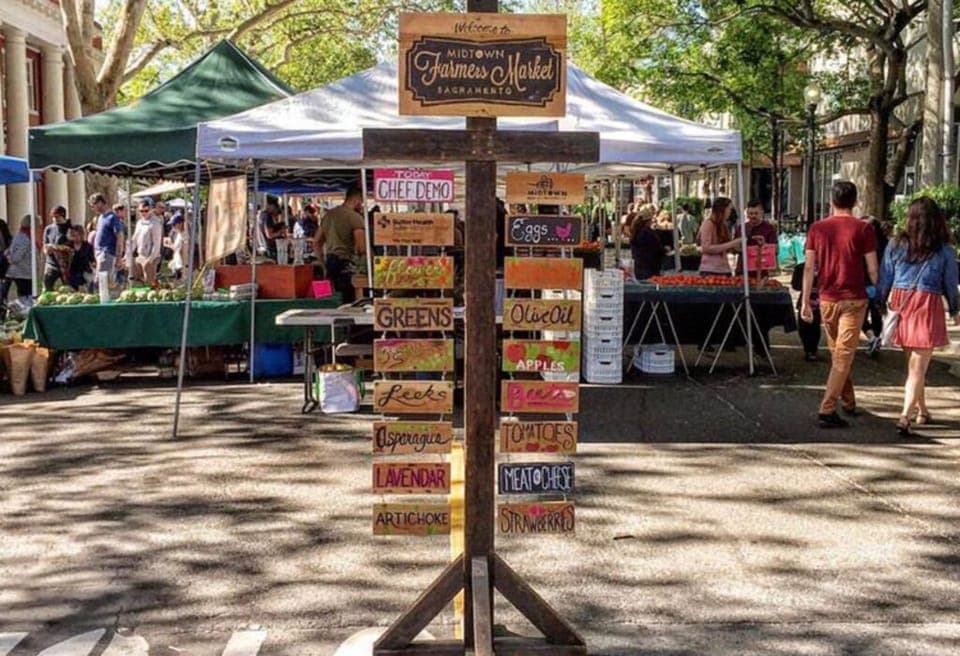 Sacramento Farmers Market -Saturdays in Midtown for fresh produce/local treats