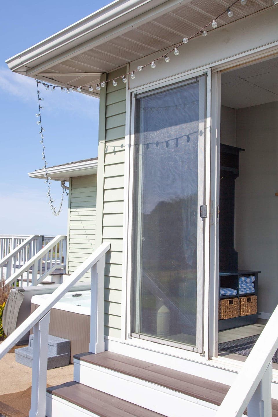 Mud Room- Right off the kitchen with sliding doors leading you right to the hot tub and grill
