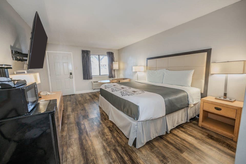 Standard Single Room, 1 King Bed | Laptop workspace, blackout drapes, soundproofing, iron/ironing board