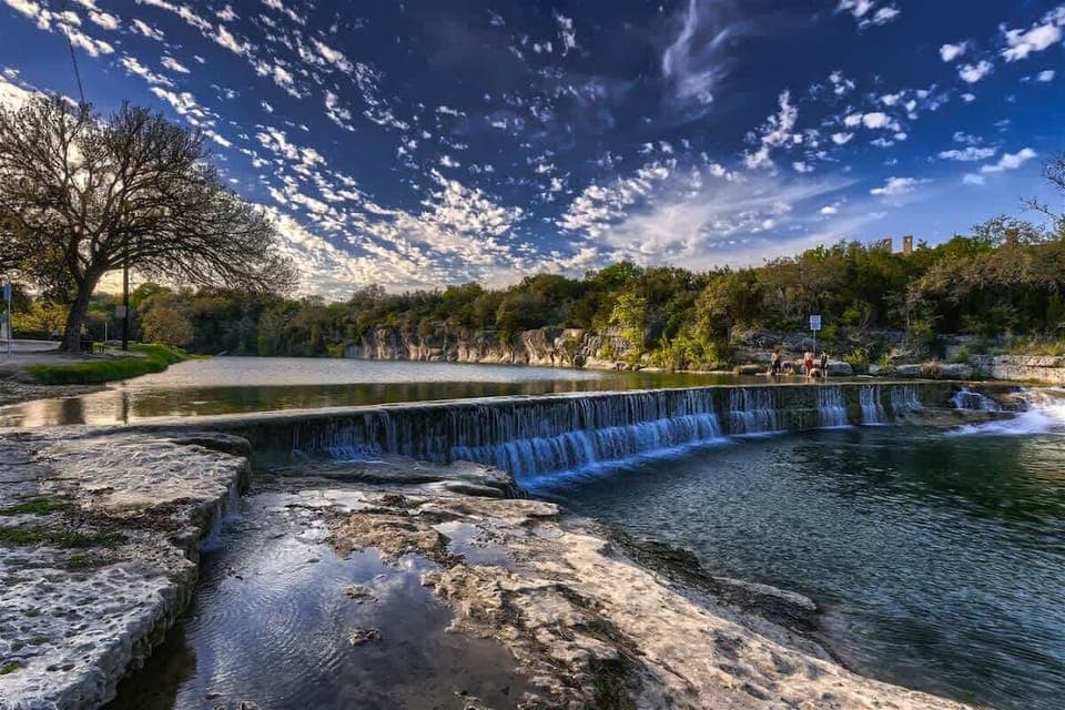 Blue Hole Lagoon just a short walk away down the San Gabriel River Trail with fishing, swimming, tubing, kayaking, and paddle boarding