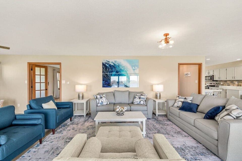 Modern main level open living area perfect for family gatherings!