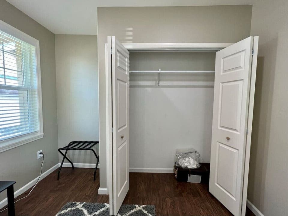 Closet in the Queen Bedroom One - great storage space for your clothing.