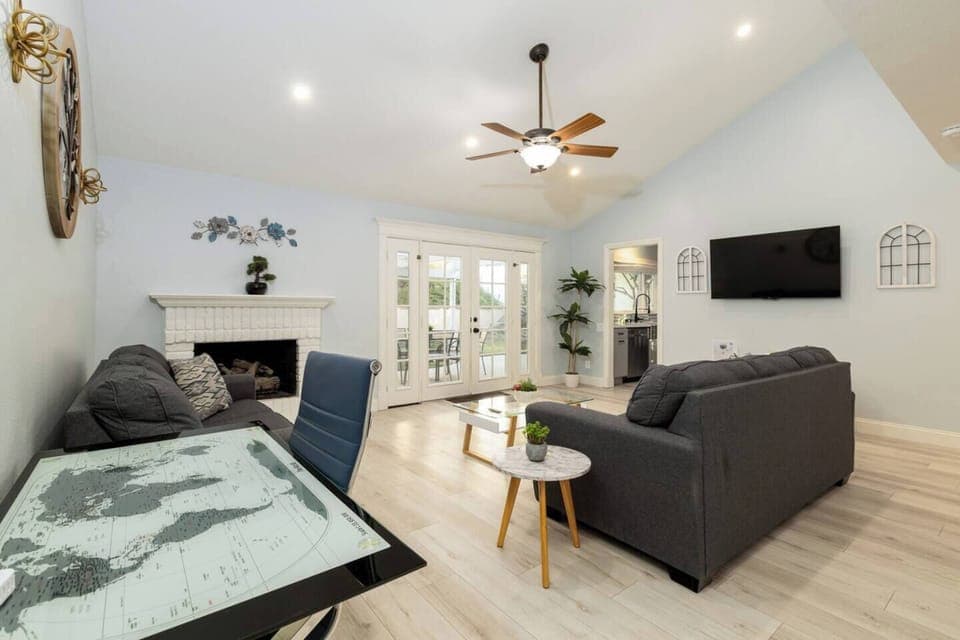 Enjoy the open floor plan and the dedicated workstation to work from home