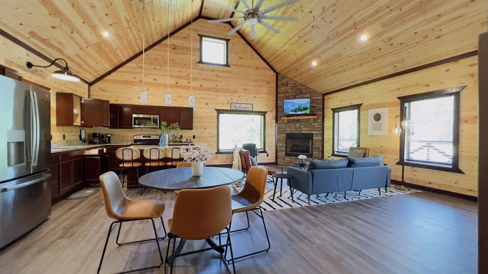 Living room and kitchen