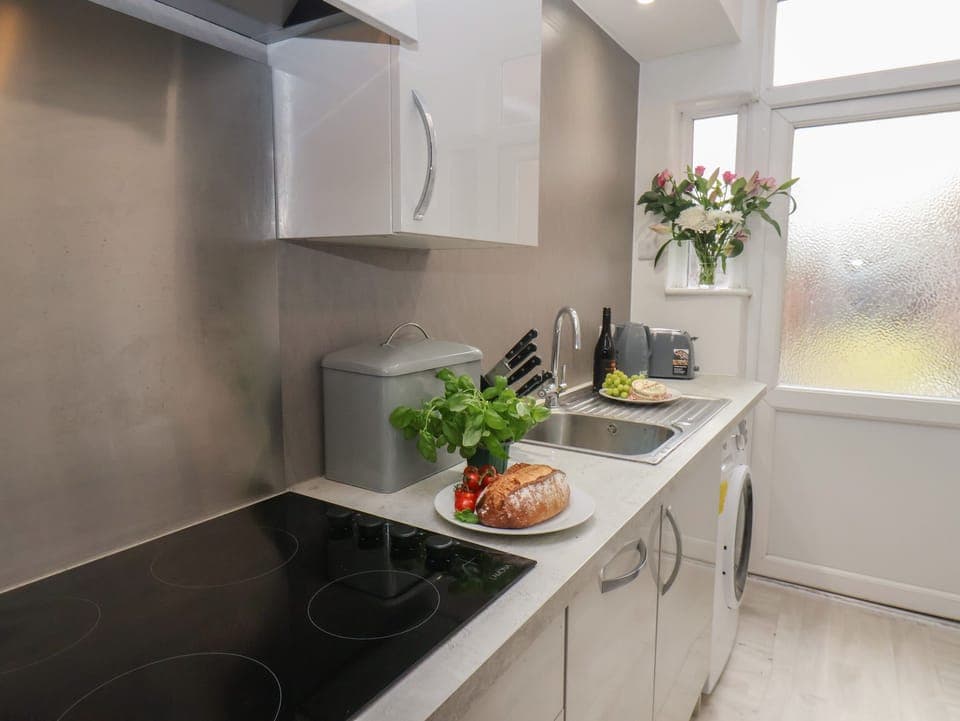 Fridge, dishwasher, electric kettle, toaster