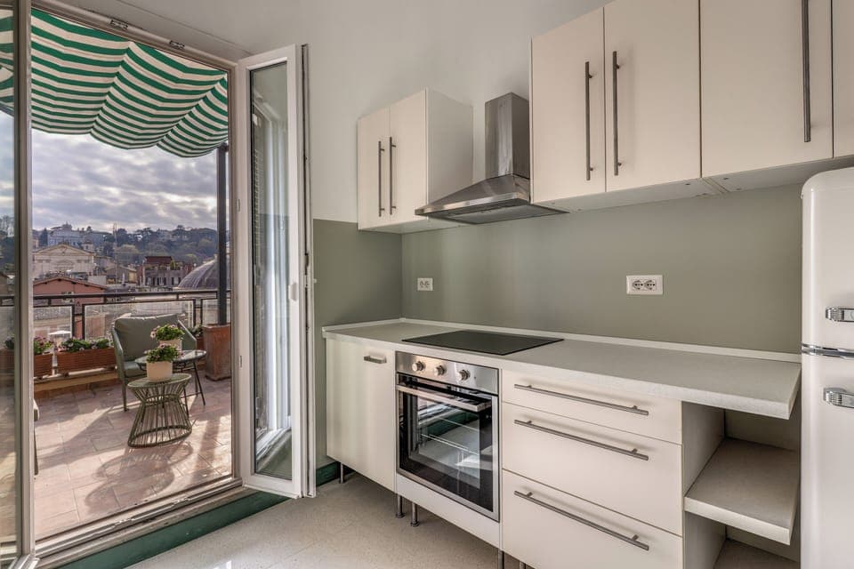 Apartment, Terrace, River View | Private kitchen | Coffee/tea maker, electric kettle