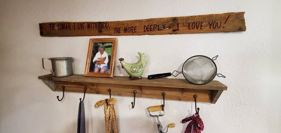 Here is a picture of Margie holding her favorite chicken.