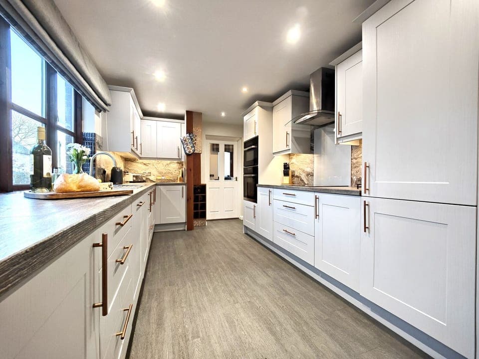 Fridge, dishwasher, electric kettle, toaster