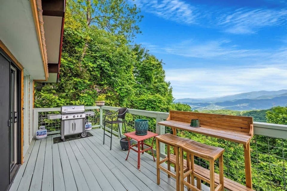 Deck features grill & various outside seatings.