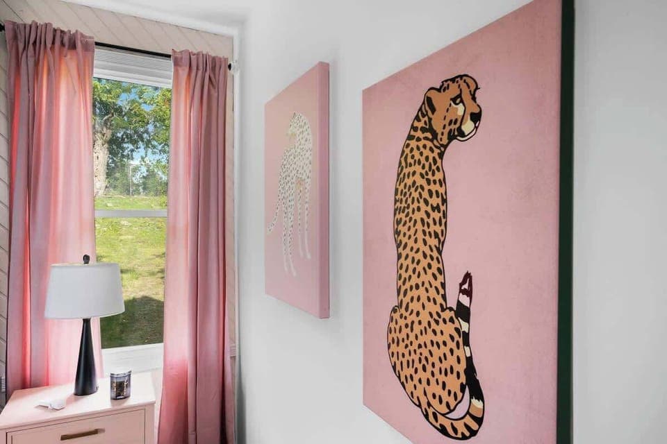 A striking leopard painting, expertly crafted to capture the essence of grace and power.