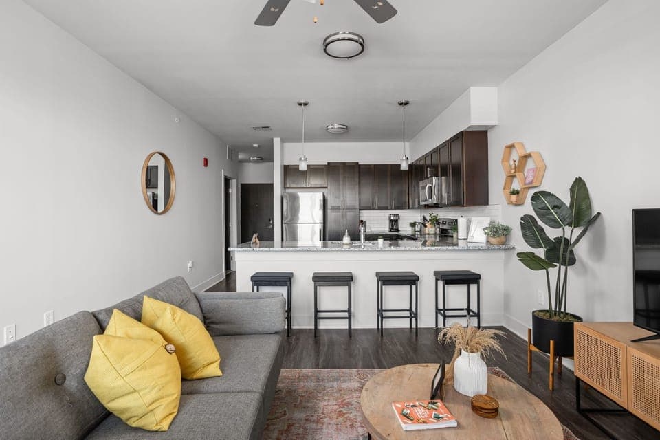 Apartment, 2 Bedrooms | Living area | 43-inch Smart TV with digital channels, TV