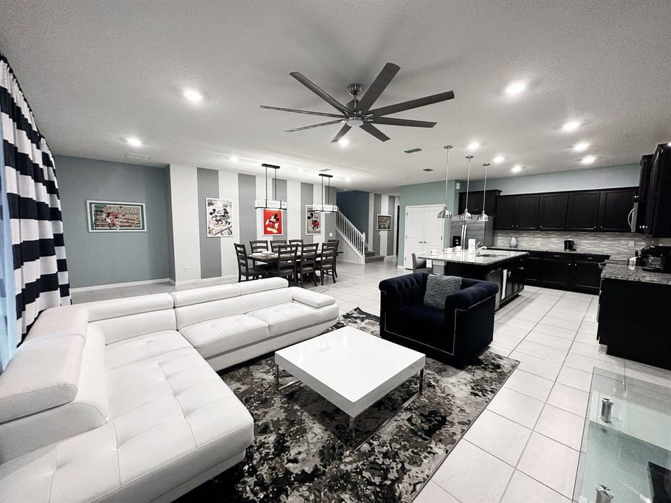 Furniture, Indoors, Living Room, Home Decor, Ceiling Fan